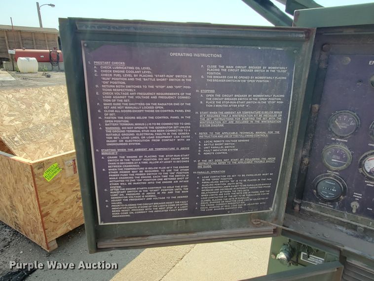 image for item HK9238 1973 Military Design 70-900 generator