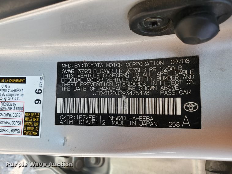 image for item HK9240 2009 Toyota Prius