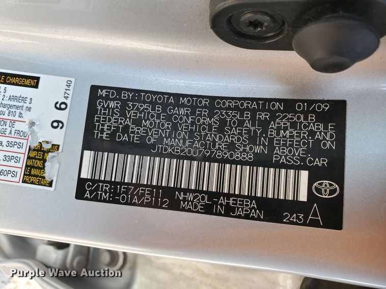 image for item HK9242 2009 Toyota Prius