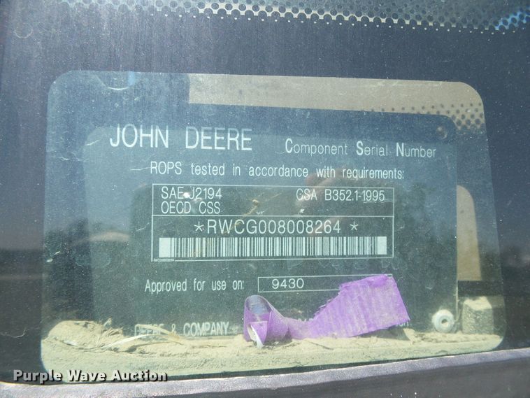 image for item DD0298 2010 John Deere 9430  4WD tractor