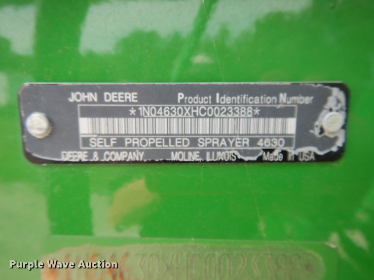 image for item DI7595 2013 John Deere 4630 sprayer