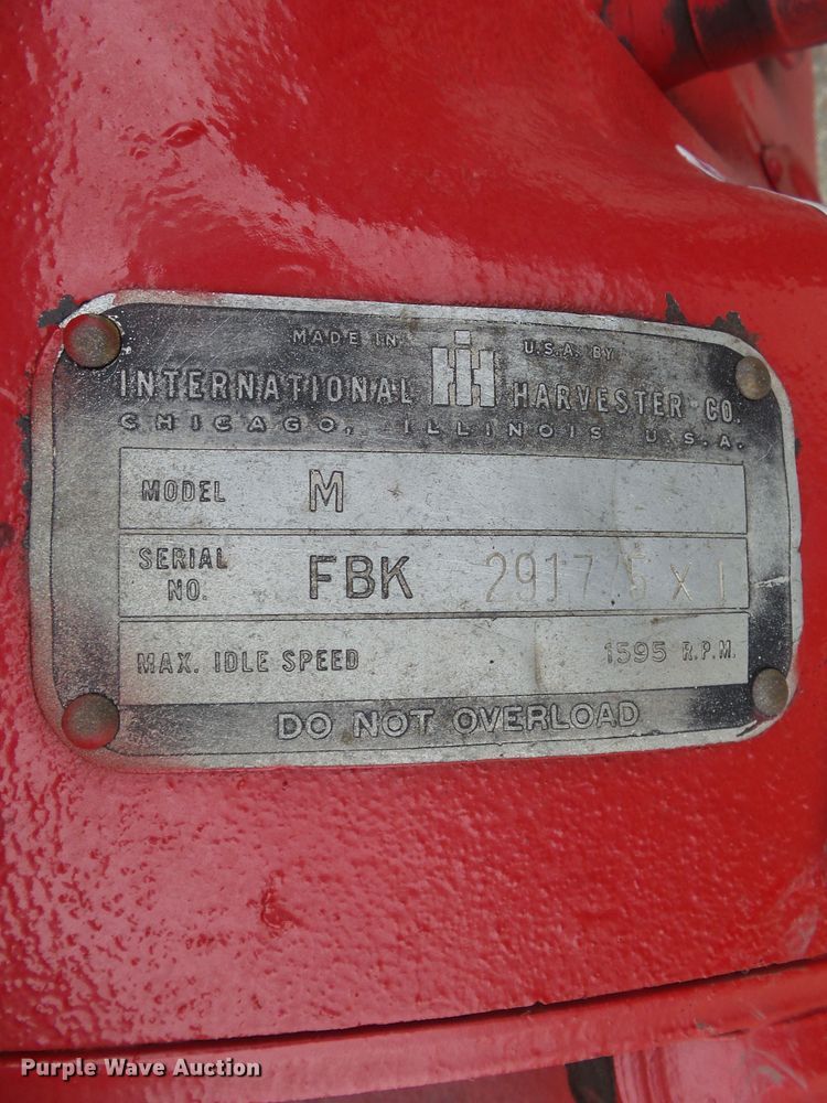 image for item HF9563 1952 Farmall M  tractor
