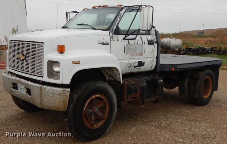 image for item HJ9630 1991 Chevrolet Kodiak C5500  flatbed truck
