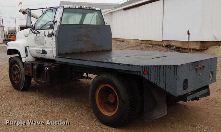 image for item HJ9630 1991 Chevrolet Kodiak C5500  flatbed truck