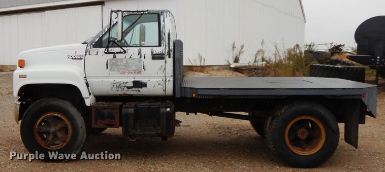 image for item HJ9630 1991 Chevrolet Kodiak C5500  flatbed truck
