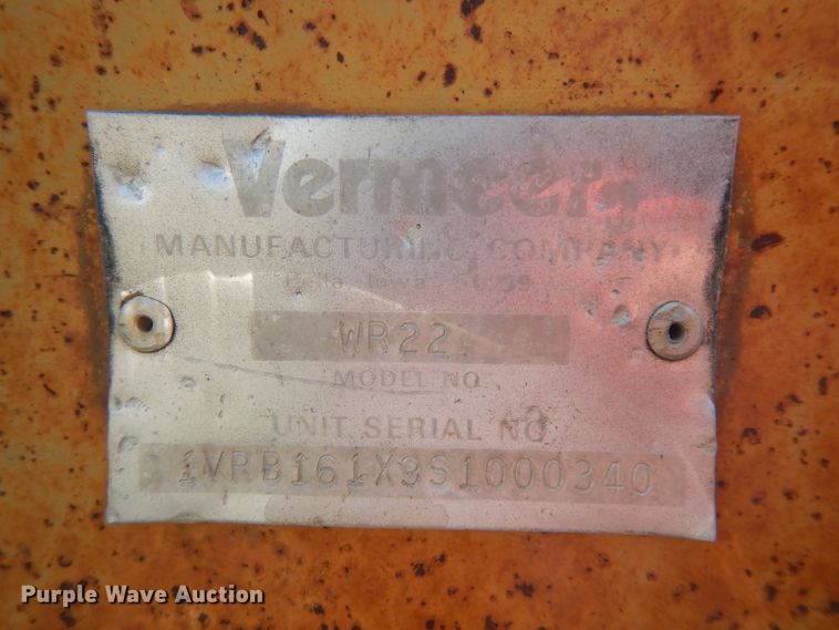 image for item HV9788 Vermeer WR22 hay rake