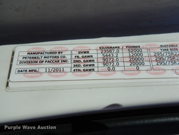 image for item DH6614 2012 Peterbilt 587  semi truck