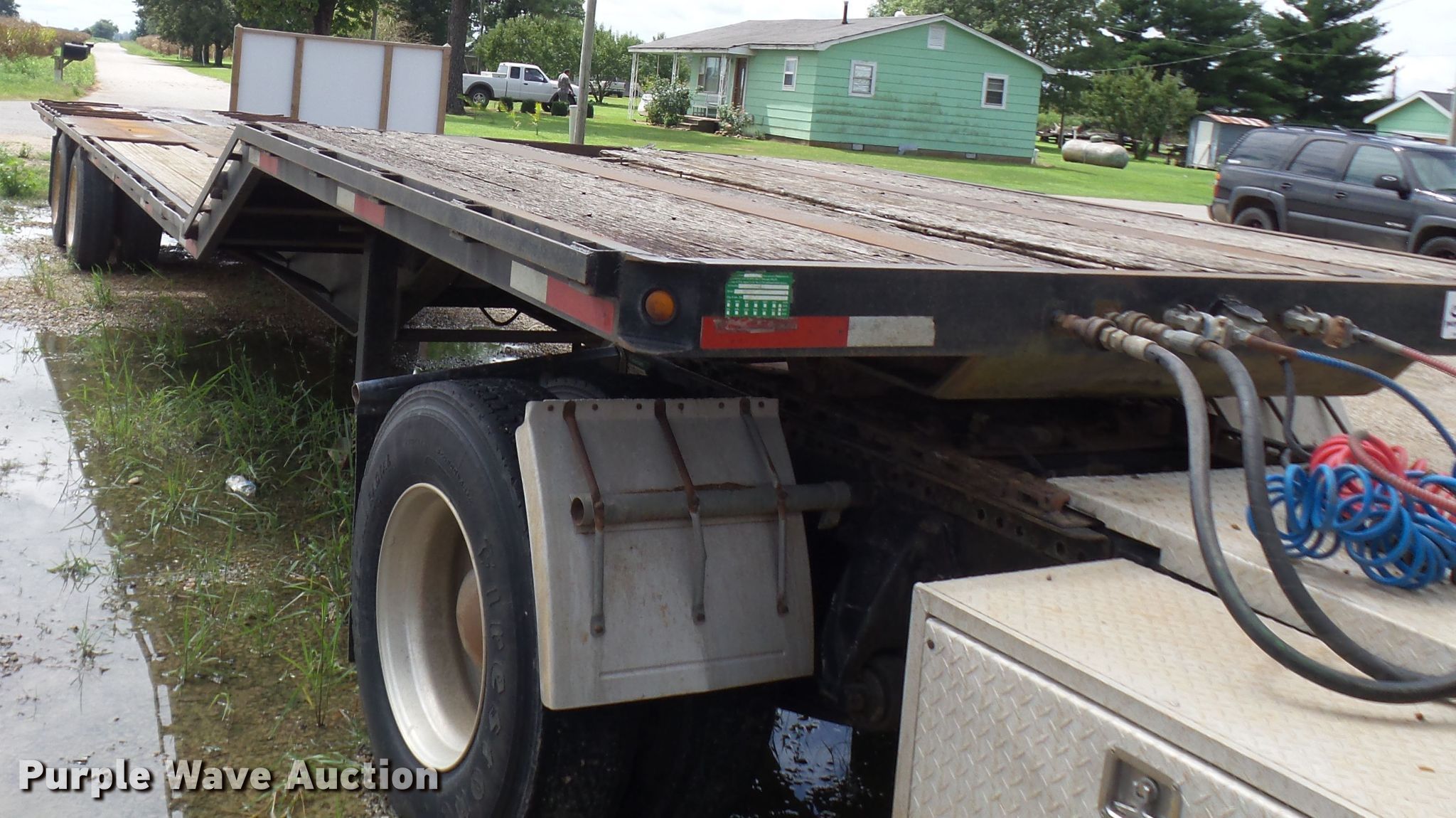 1995 Duty Mfg Inc DDH45 drop deck equipment trailer in MO