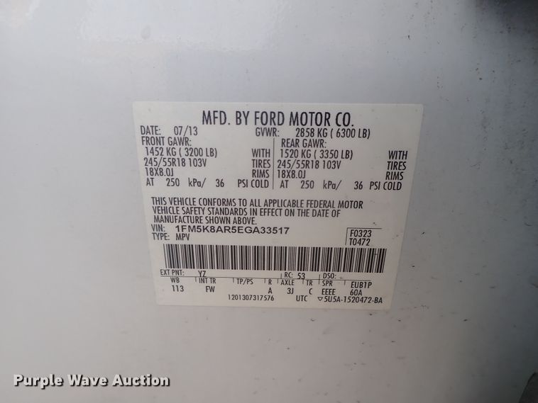 image for item DE0671 2014 Ford Explorer Police Interceptor  SUV