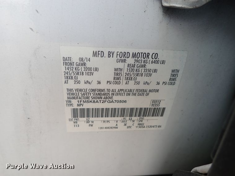 image for item DE0680 2015 Ford Explorer Police Interceptor  SUV