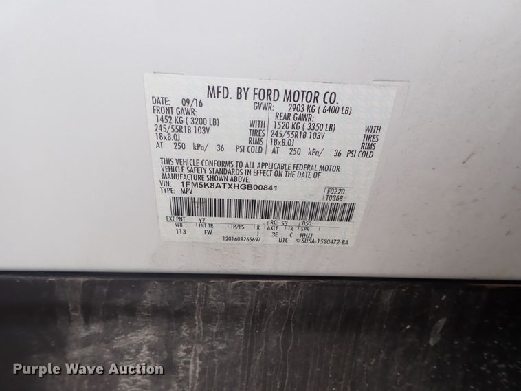 image for item DE0685 2017 Ford Explorer Police Interceptor  SUV