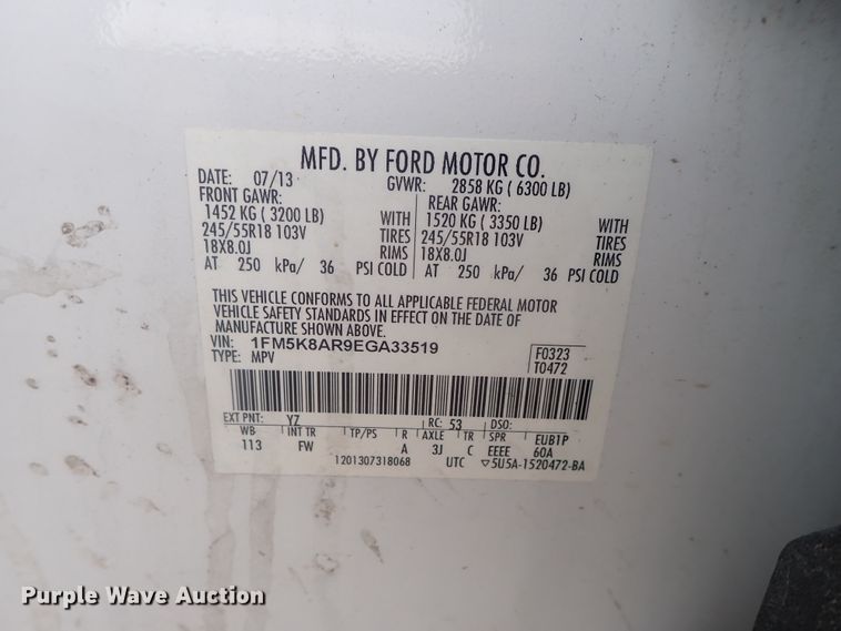 image for item DE0689 2014 Ford Explorer Police Interceptor  SUV