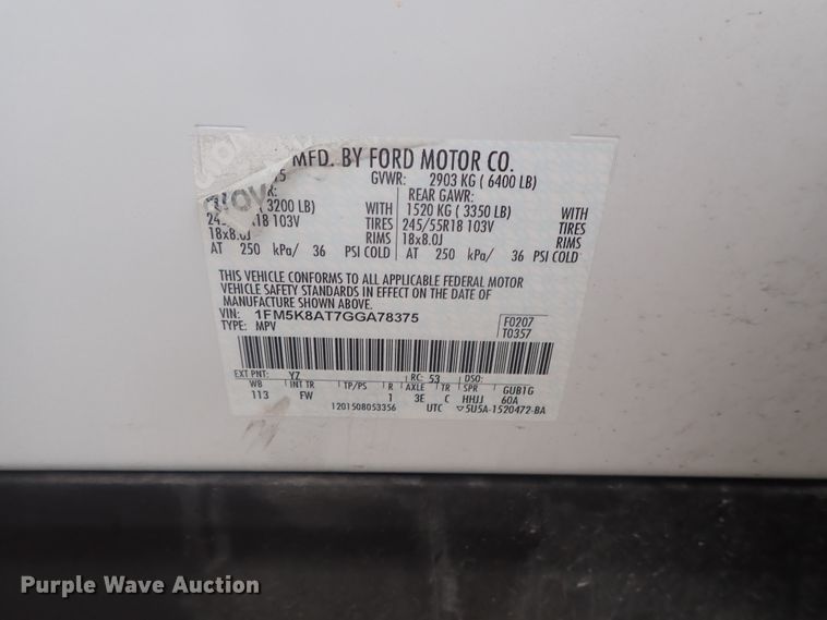 image for item DE0690 2016 Ford Explorer Police Interceptor  SUV