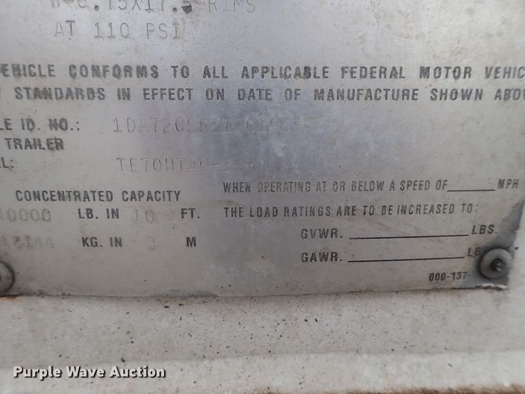 image for item DE0704 2001 Trail-Eze TE70HT46-2 drop deck equipment trailer