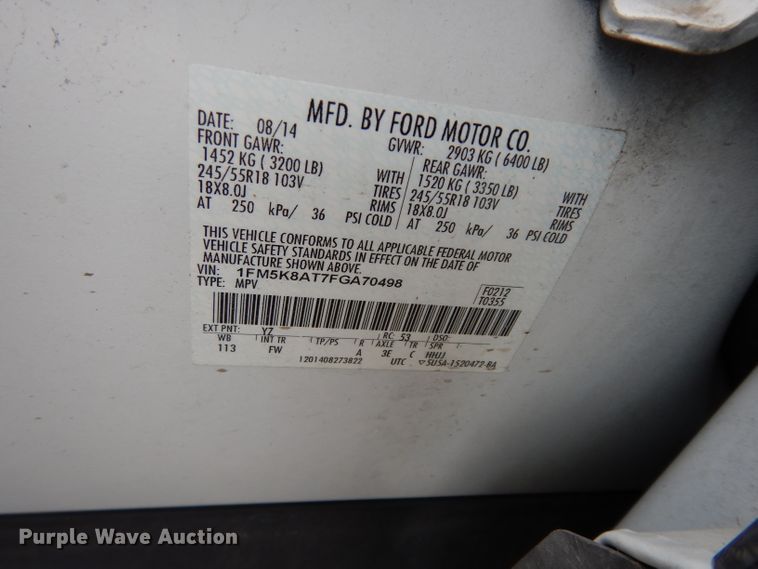 image for item DJ4457 2015 Ford Explorer Police Interceptor  SUV