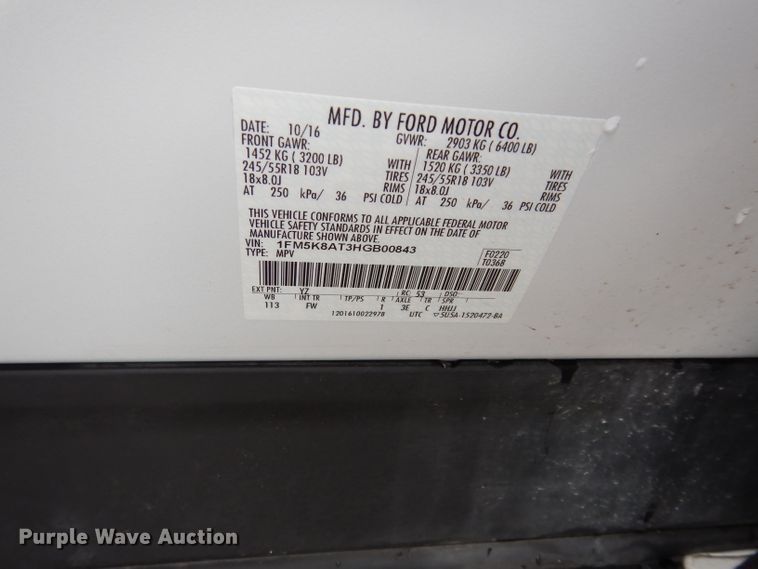 image for item DJ4459 2017 Ford Explorer Police Interceptor  SUV