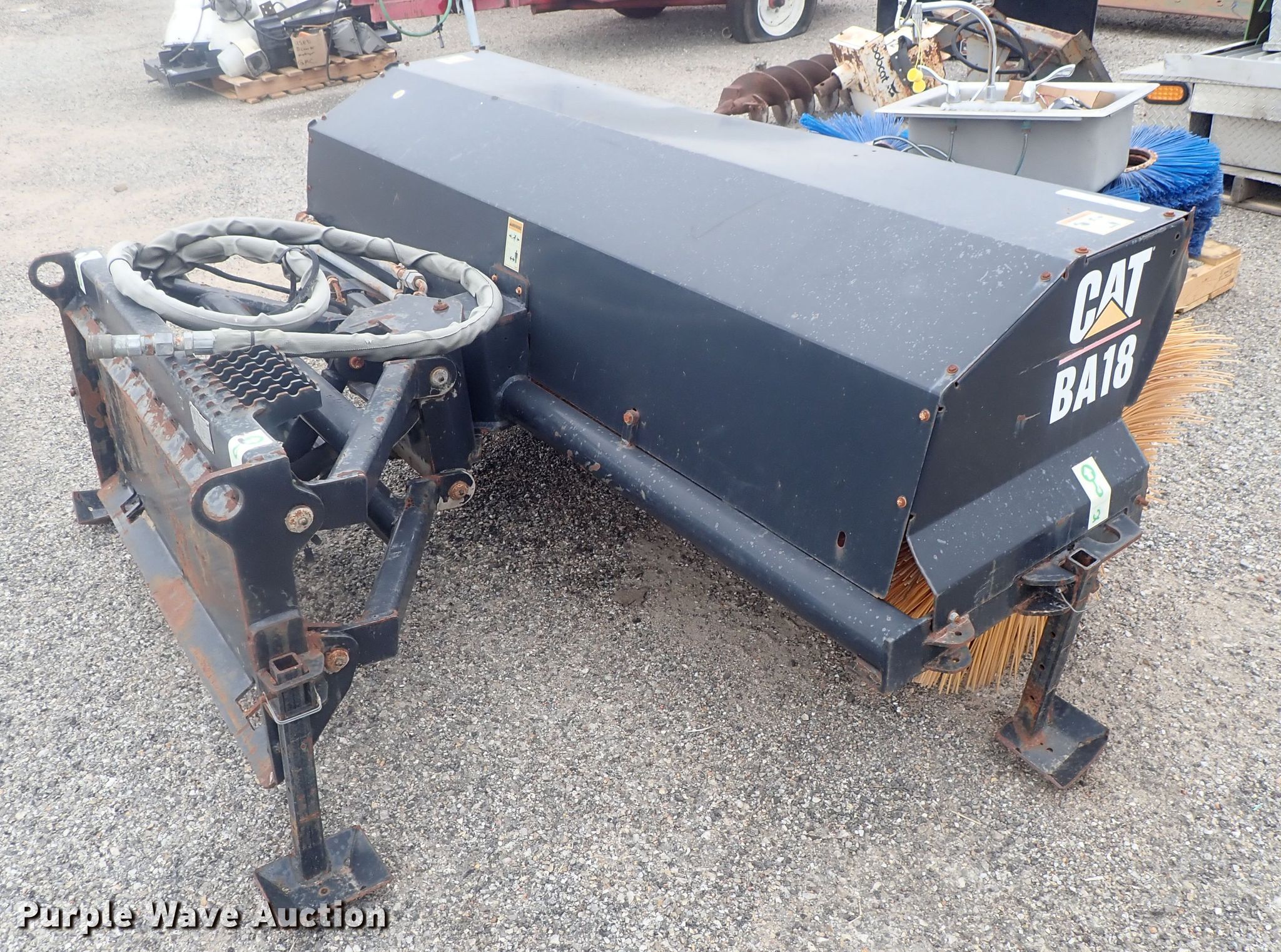 Caterpillar BA18 skid steer broom in Wichita, KS Item HK9817 sold