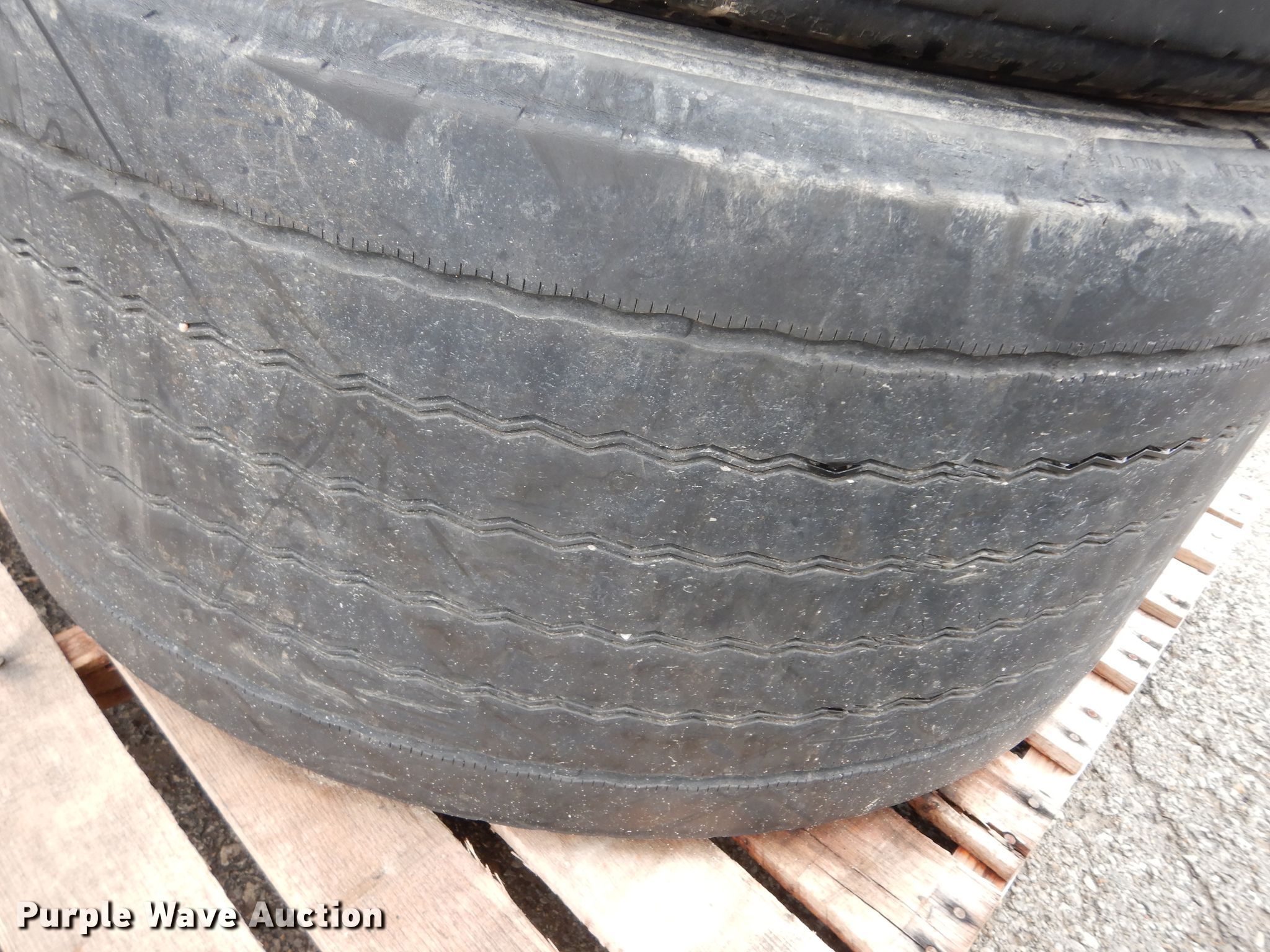 (3) Michelin 455/50R22.5 tires in Topeka, KS Item HY9638 sold