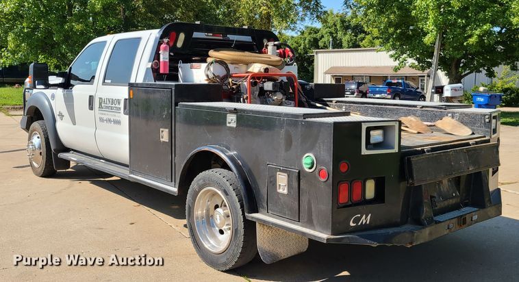 image for item DY9881 2012 Ford F550 Super Duty  Crew Cab flatbed truck