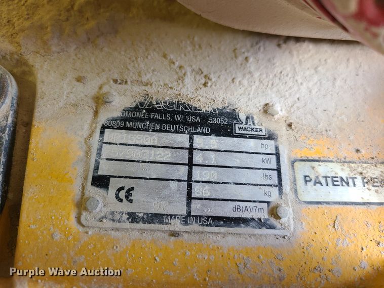 image for item DY9892 Wacker plate compactor