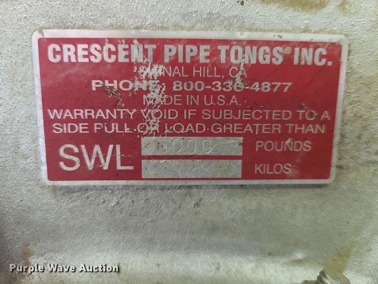 image for item DY9904 (4) crescent pipe tongs