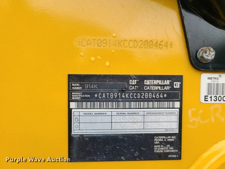 image for item EL9946 2015 Caterpillar 914K  wheel loader