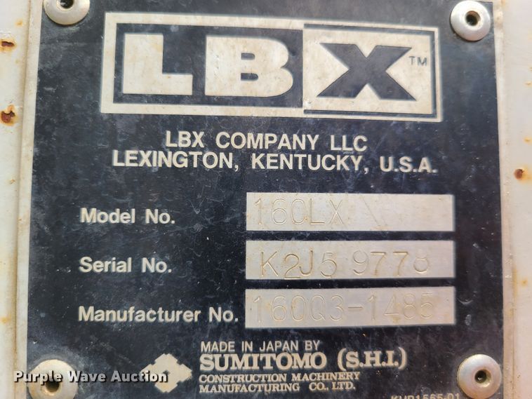 image for item EL9949 2005 Link Belt 160LX  excavator