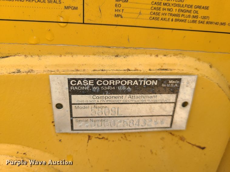 image for item EL9952 1998 Case 580 Super L  backhoe