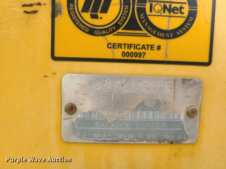 image for item EL9953 2000 John Deere 310E  backhoe