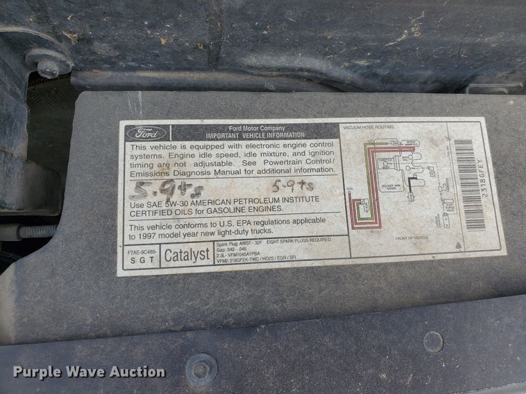 image for item DF5591 1997 Ford Ranger XLT  SuperCab pickup truck