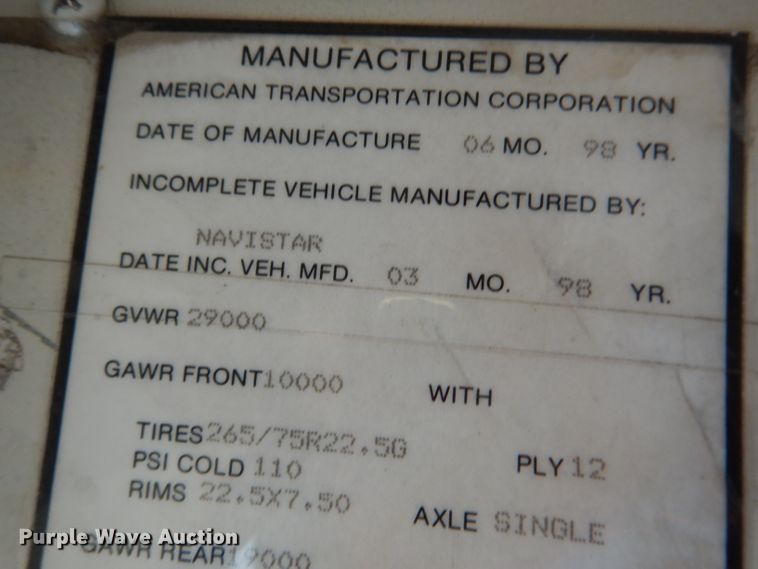 image for item DG4588 1998 International 3800  school bus