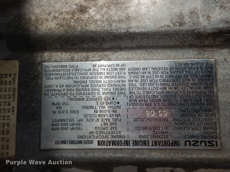 image for item DG6885 2007 GMC W4500  box truck