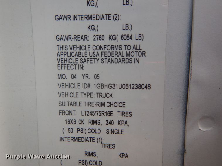 image for item DH5130 2005 Chevrolet Express 3500  delivery truck