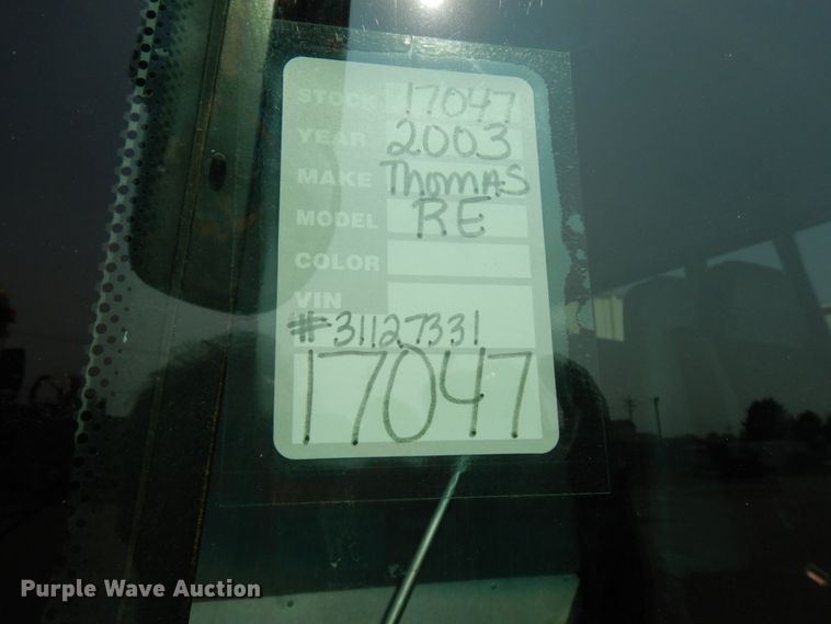 image for item DH6645 2003 Thomas Built Saf-T-Liner  school bus