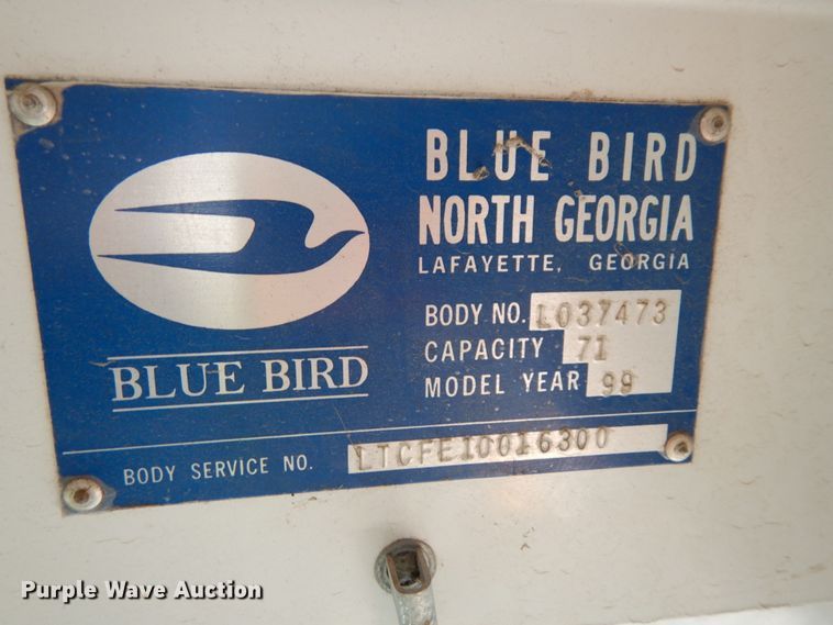 image for item DH6646 1999 Blue Bird TC2000  school bus