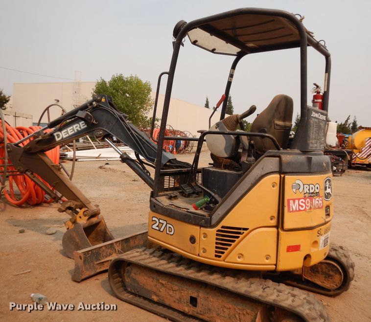 image for item DJ6508 2011 John Deere 27D  mini excavator