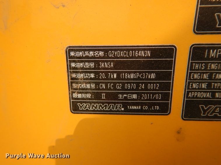 image for item DJ6508 2011 John Deere 27D  mini excavator