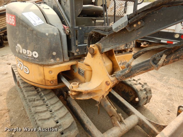 image for item DJ6508 2011 John Deere 27D  mini excavator