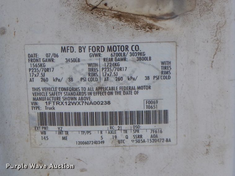 image for item FN9324 2007 Ford F150  SuperCab pickup truck