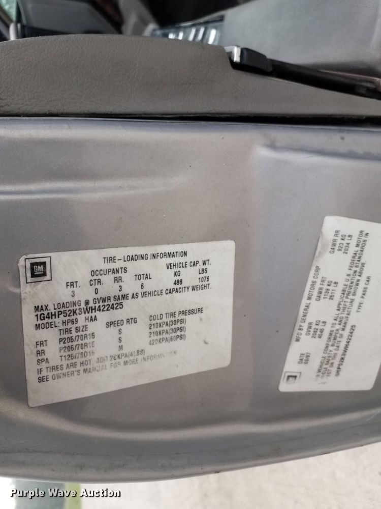 image for item FR9000 1998 Buick LeSabre