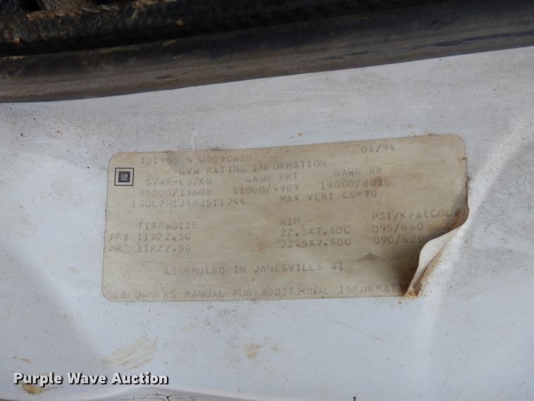 image for item FR9023 1994 GMC TopKick 6000  service truck