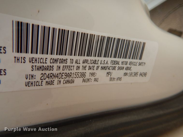 image for item GF9957 2010 Dodge Grand Caravan  van