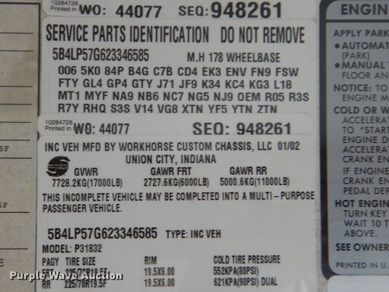 image for item GM9109 2002 Damon Daybreak  RV