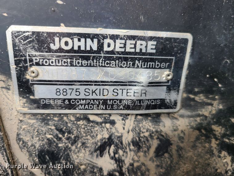 image for item GY9595 John Deere 8875  skid steer loader