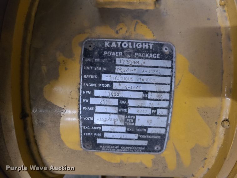 image for item GY9625 Katolight NL23FPH4 generator