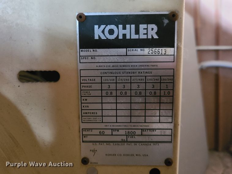 image for item GY9627 Kohler 33RZ272 Fast Response II generator