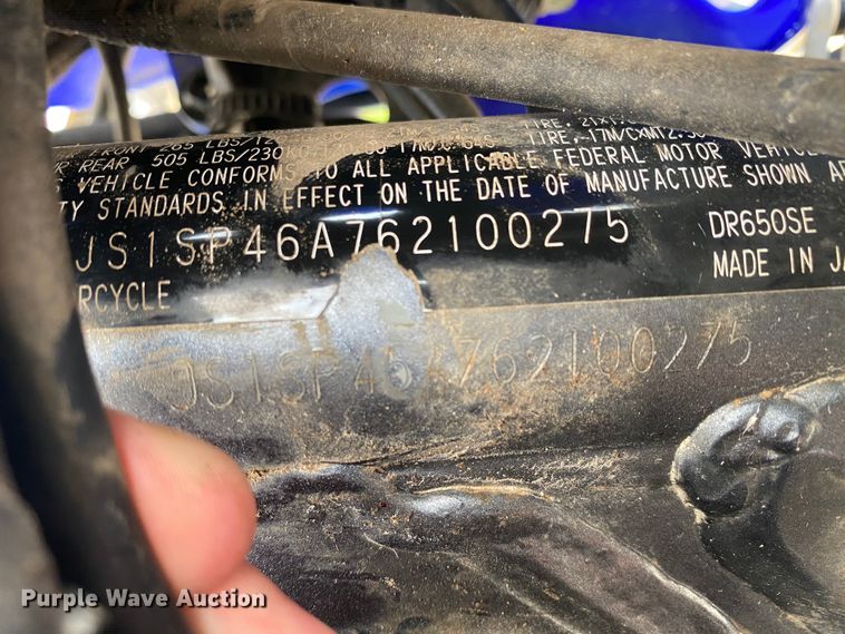 image for item HE9755 2006 Suzuki 650DR motorcycle