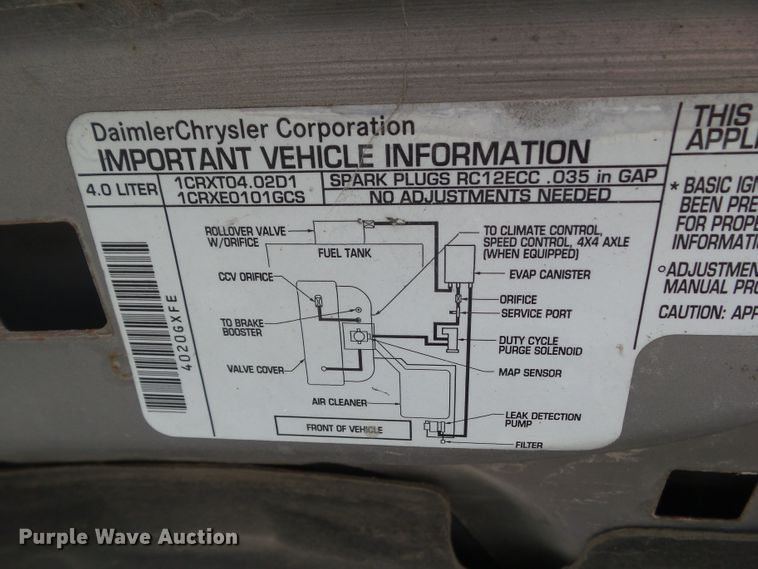 image for item HF9543 2001 Jeep Grand Cherokee  SUV