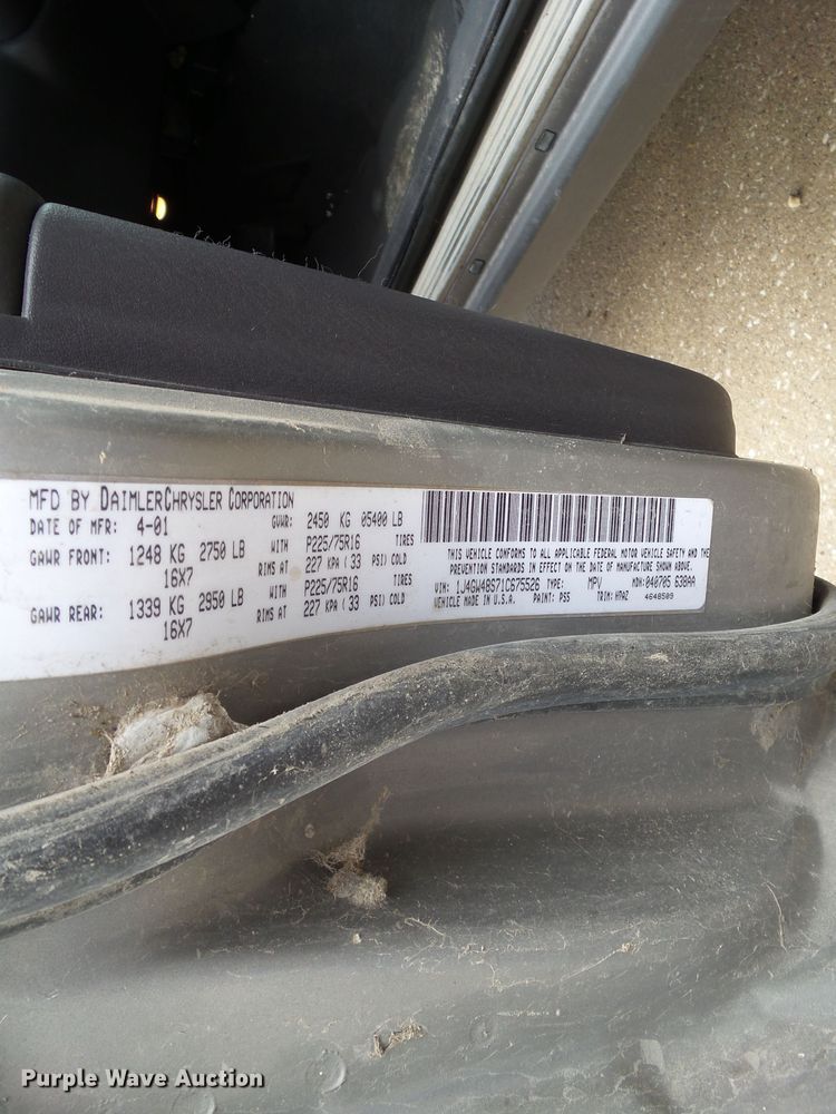 image for item HF9543 2001 Jeep Grand Cherokee  SUV