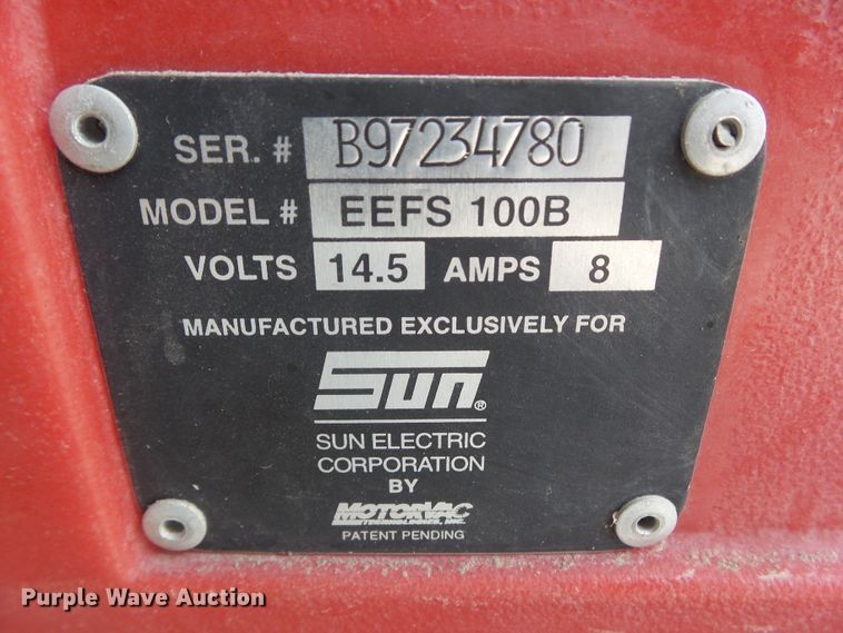 image for item HF9551 Sun Electric Motor Vac EEFS100B Carbon Clean fuel system service system
